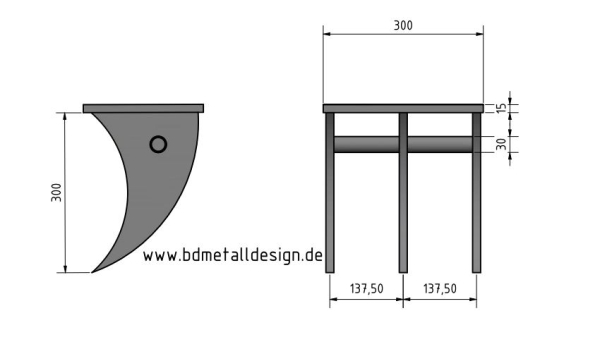 Reißzahn 3er (300mm) ohne Aufnahme geschweißt